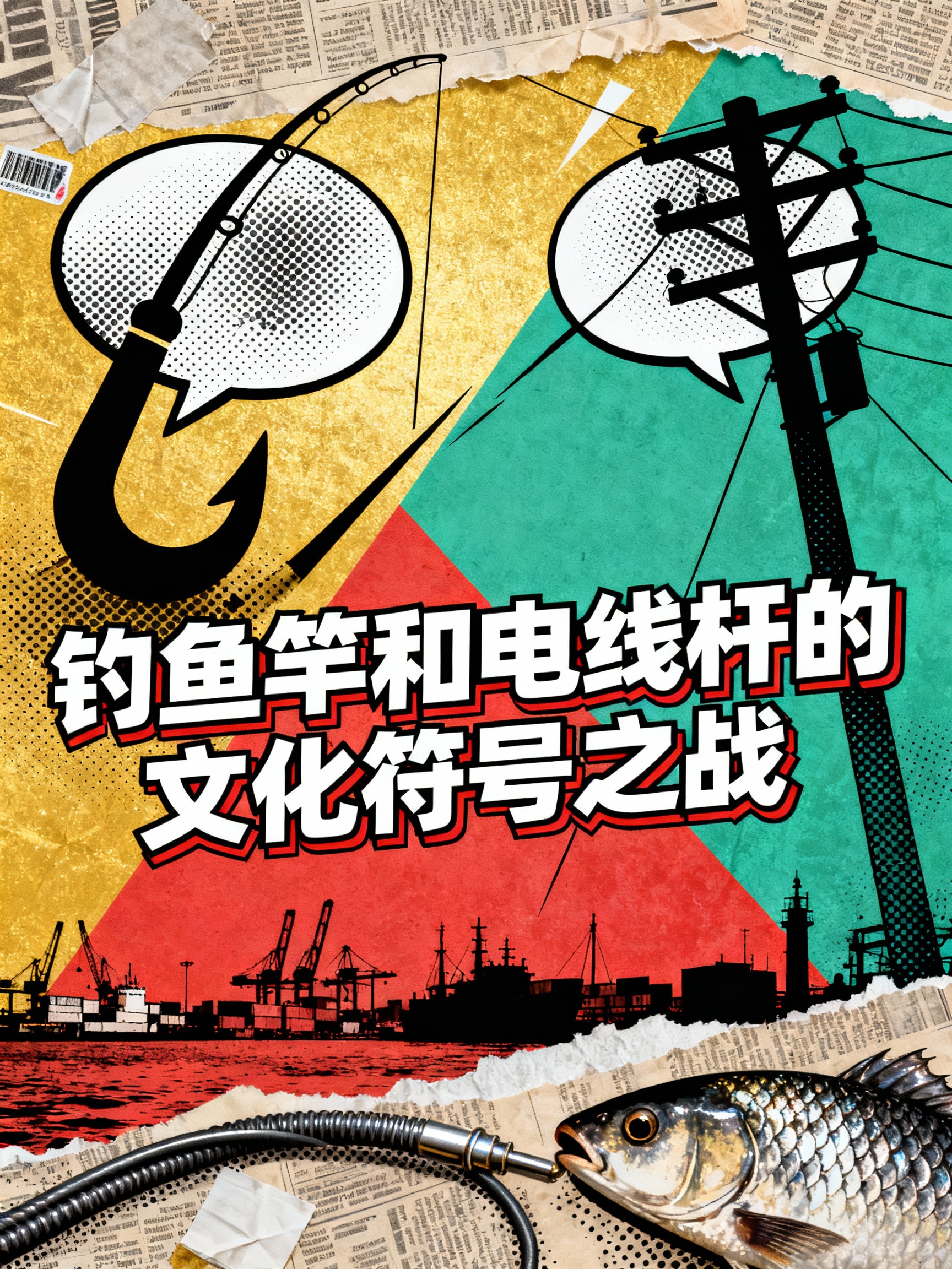 钓鱼竿和电线杆的文化符号之战