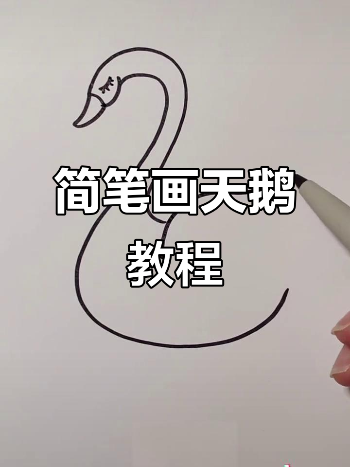 用两个“S”画可爱白天鹅，简单又好玩