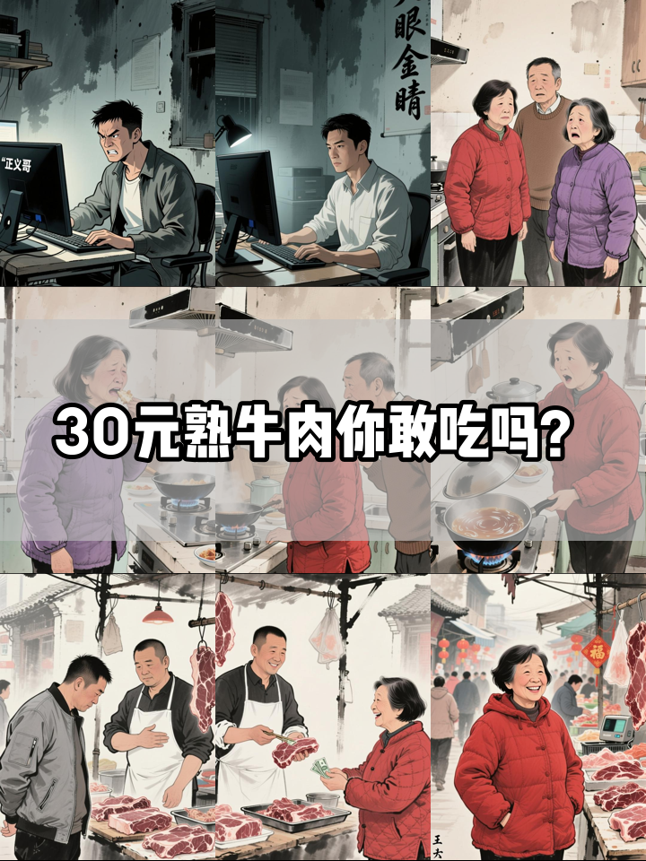 镇江年货市场30元一斤熟牛肉，引发市民集体质疑