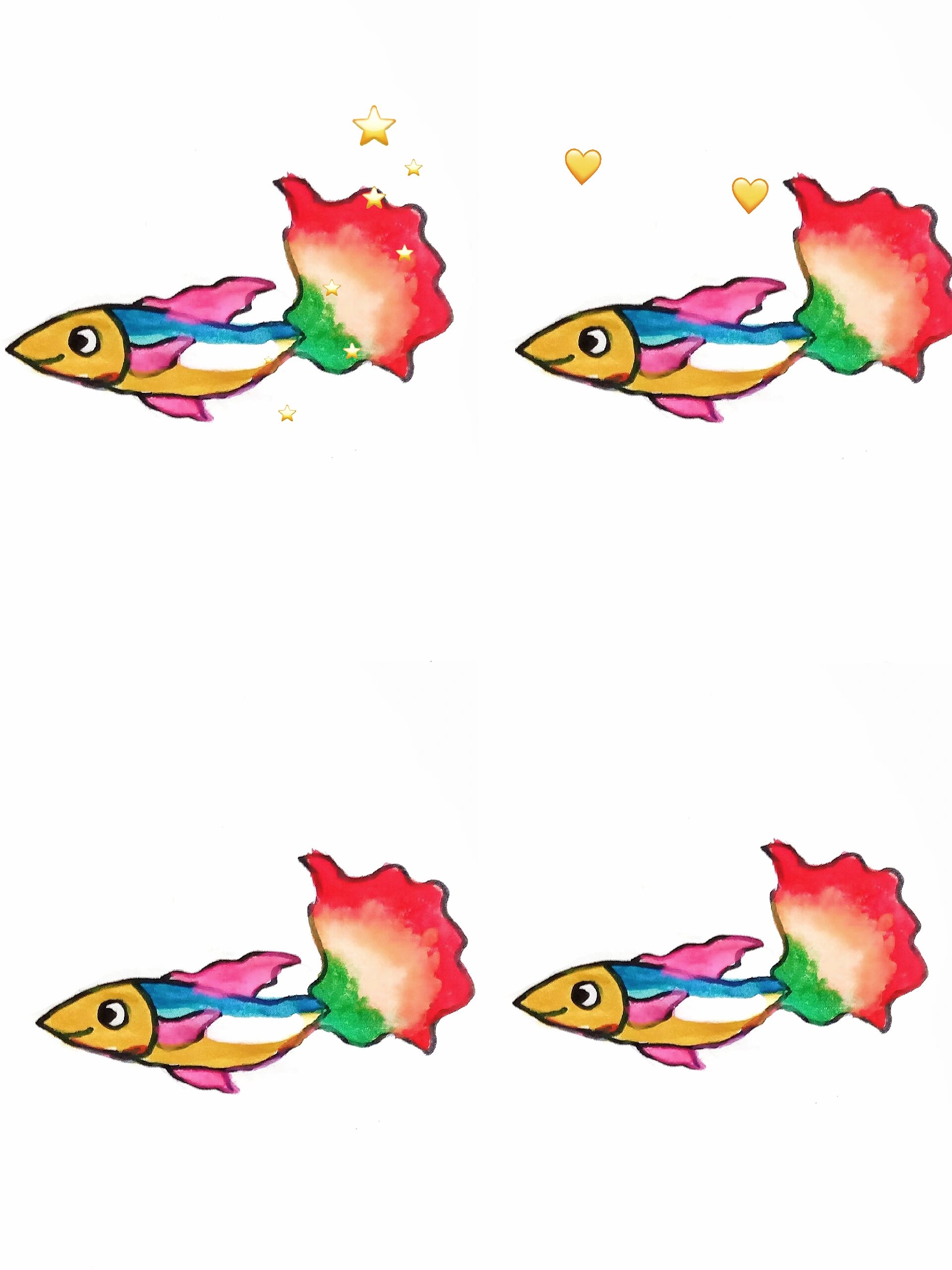 发个教你画孔雀鱼