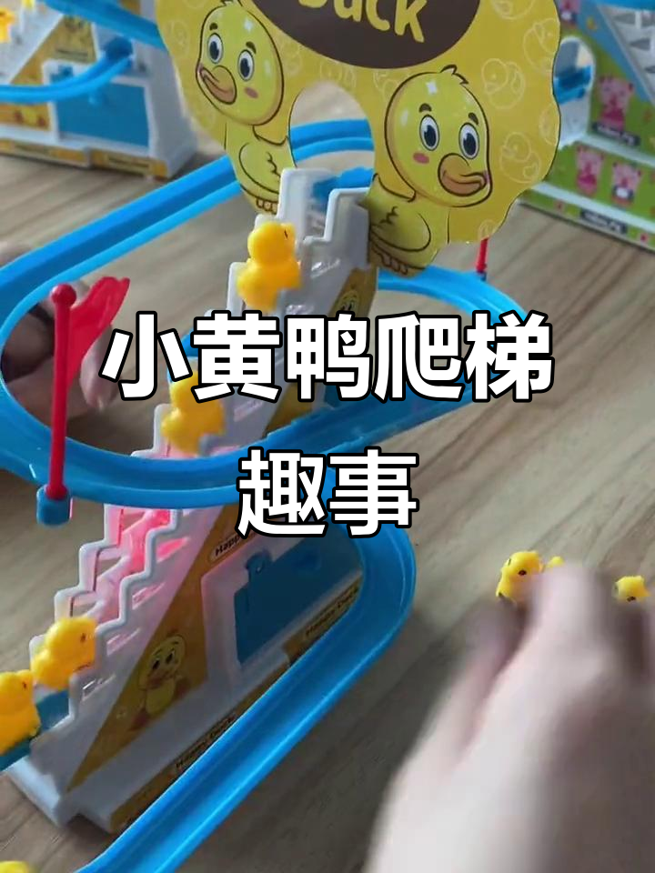 小黄鸭爬楼梯,萌态十足,自力更生超有趣!