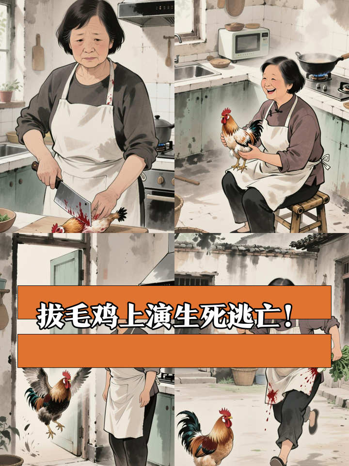 女子杀鸡拔光毛竟被反杀？结局笑疯全村