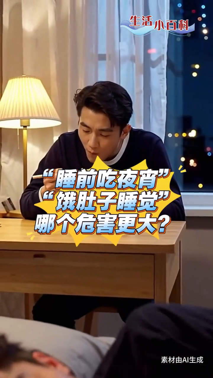 “睡前吃夜宵”和“饿肚子睡觉”,哪个危害更大?