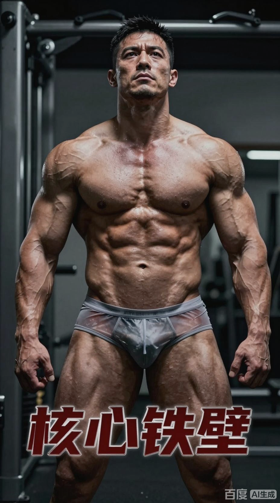 肌肉男腹肌挑战