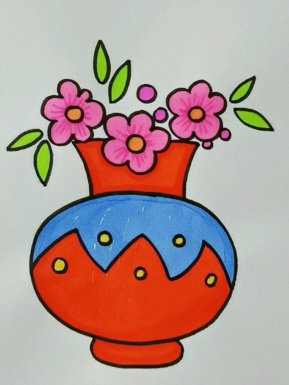 简笔画花瓶