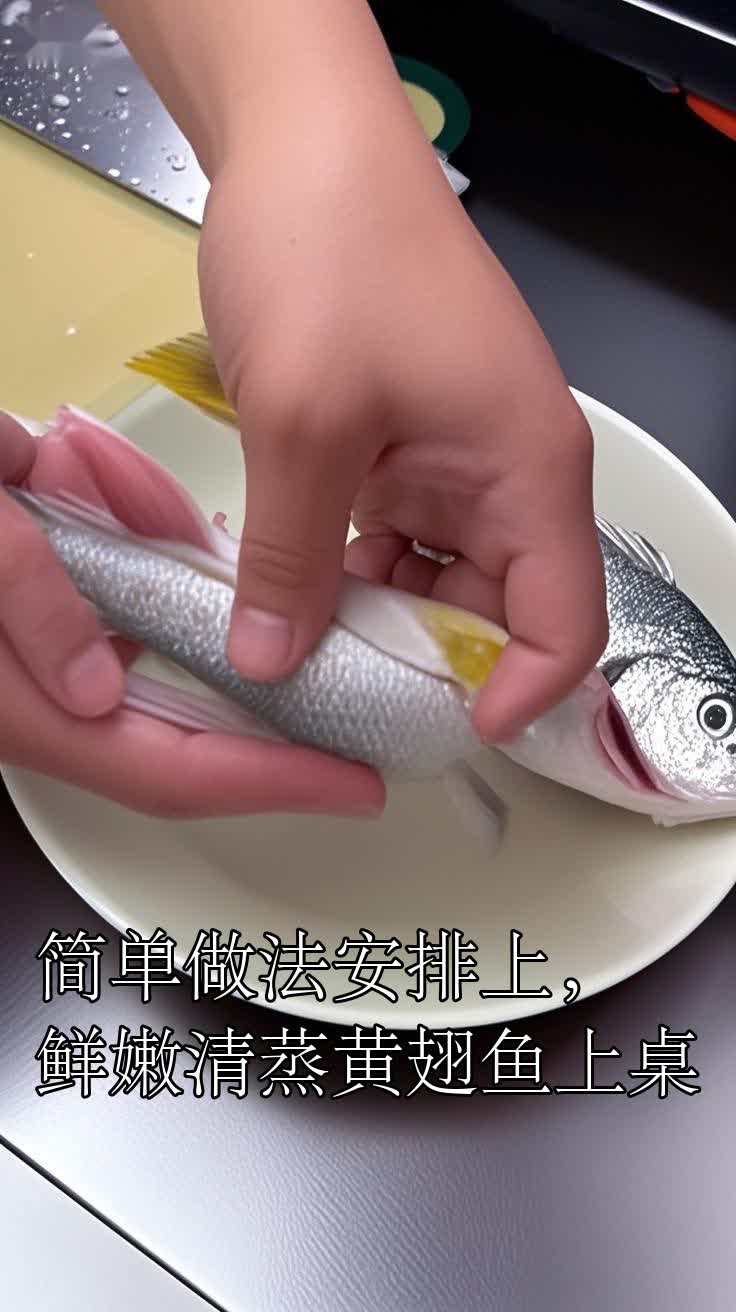 简单做法安排上，鲜嫩清蒸黄翅鱼上桌
