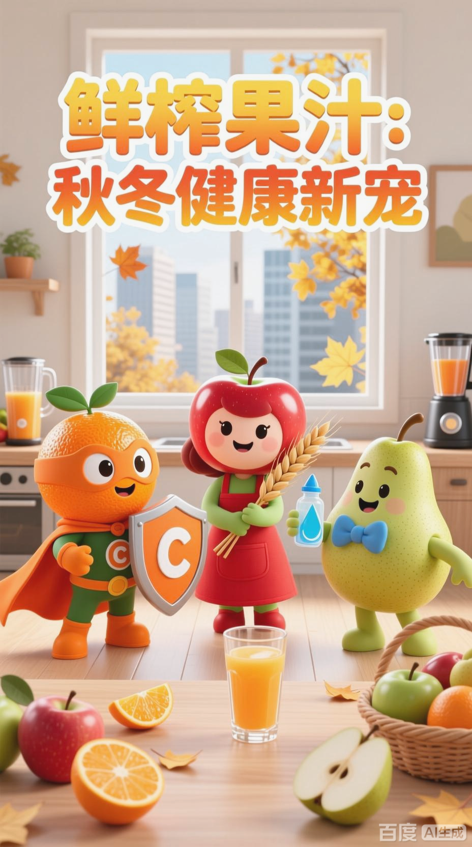 鲜榨果汁,秋冬健康新选择