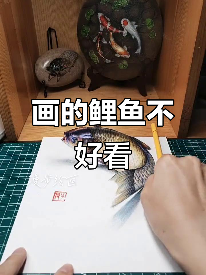 画鲤鱼失败?立体彩铅挑战,竟然没人点赞!