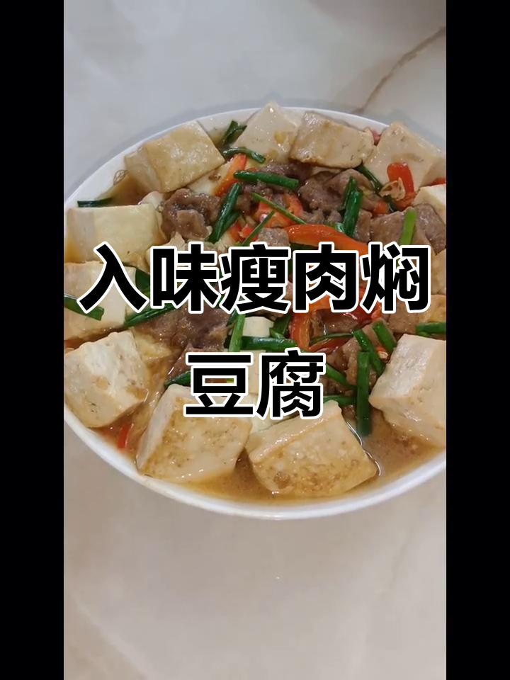 瘦肉焖豆腐,入味又嫩滑,家常做法超下饭