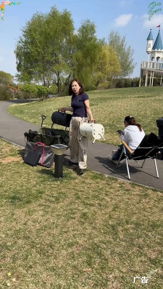 北山狼烧烤炉户外便携式烤肉炉子双面家用可折叠无烟木炭烧烤架子户外烧烤炉推荐烤炉烧烤户外家用