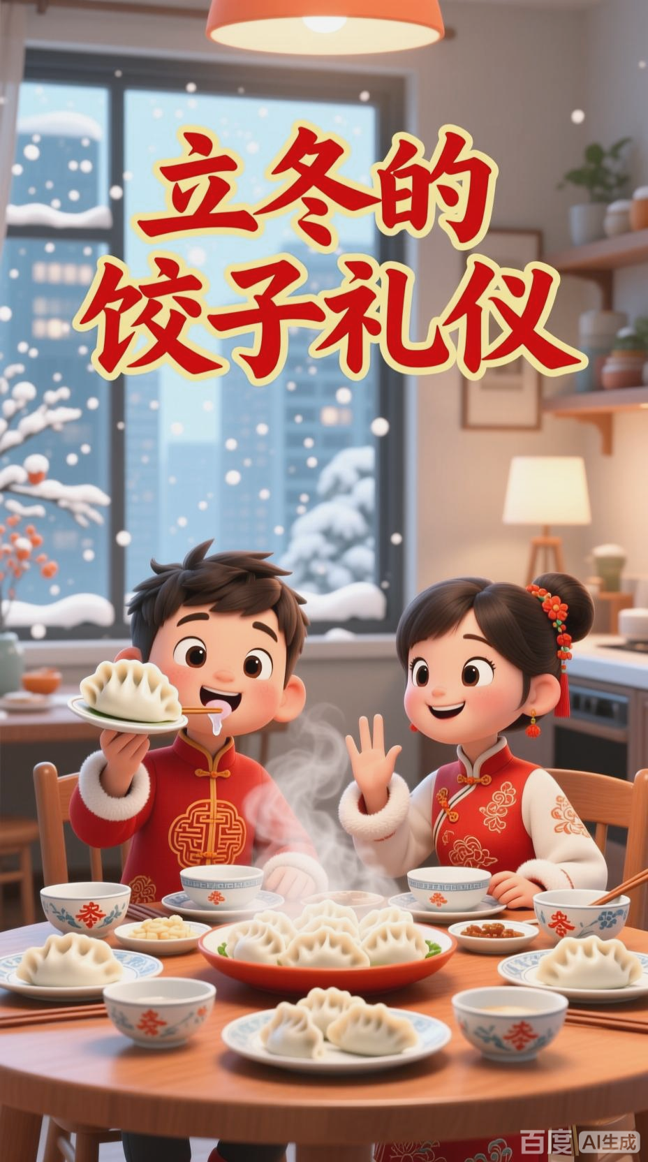 立冬饺子礼仪,长幼有序显温情