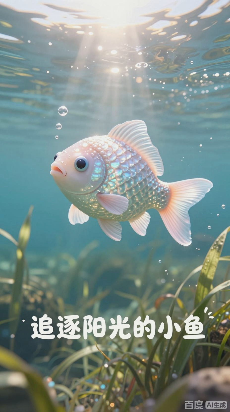 鱼向阳而生，治愈系卡通动画
