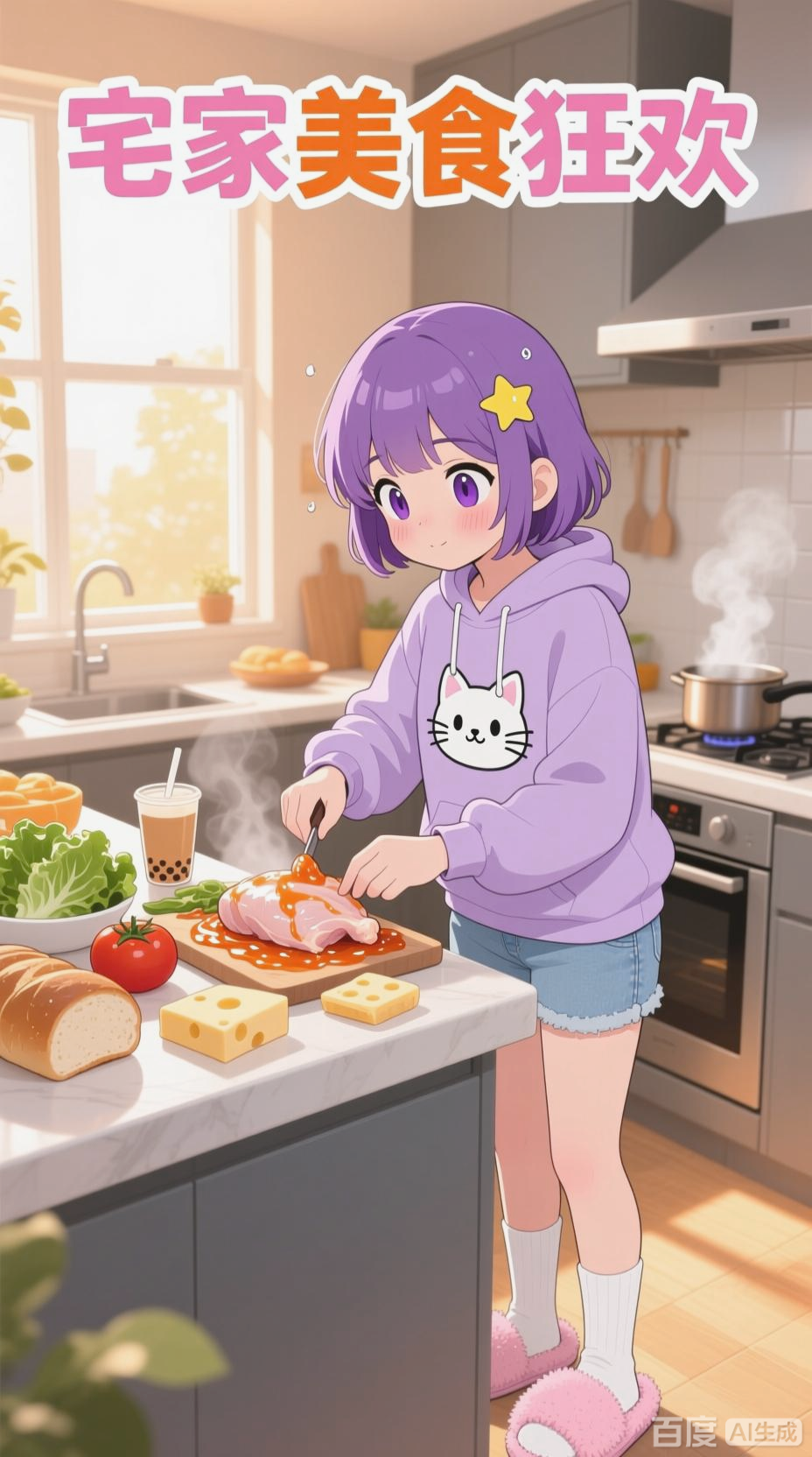 宅家美食狂欢日，炸鸡汉堡奶茶三连作