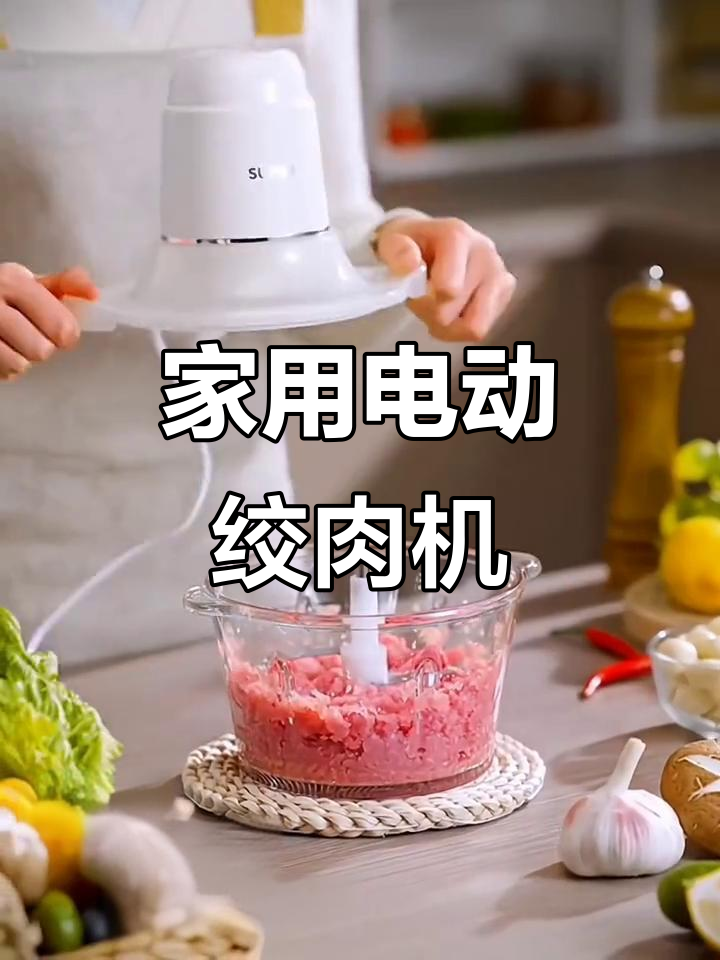 苏泊尔多功能绞肉机，电动小型不锈钢料理机，轻松打馅搅碎