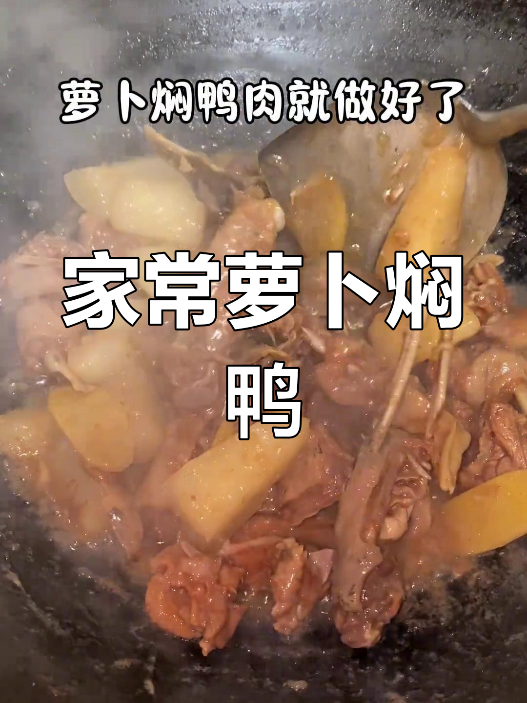简单家常萝卜焖鸭肉,轻松学会这道美味