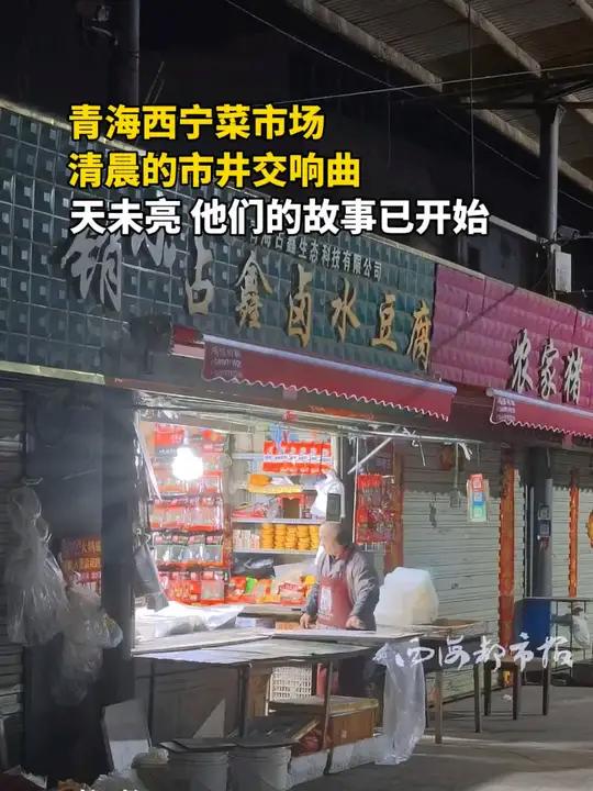 青海西宁菜市场,清晨的市井交响曲。天未亮,他们的故事已开始