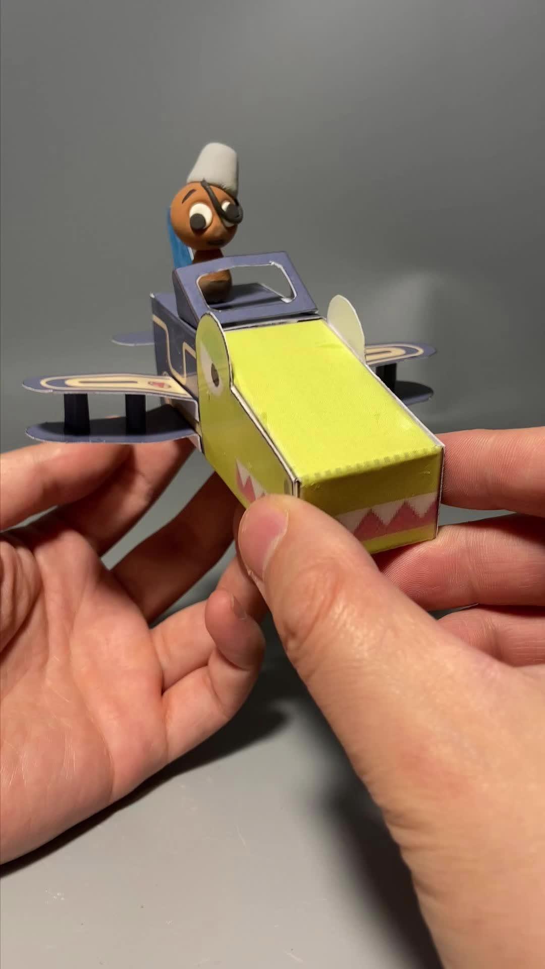 用纸diy飞机鳄鱼盲盒 用纸diy飞机鳄鱼盲盒 盲盒 diy手工 美国山海经