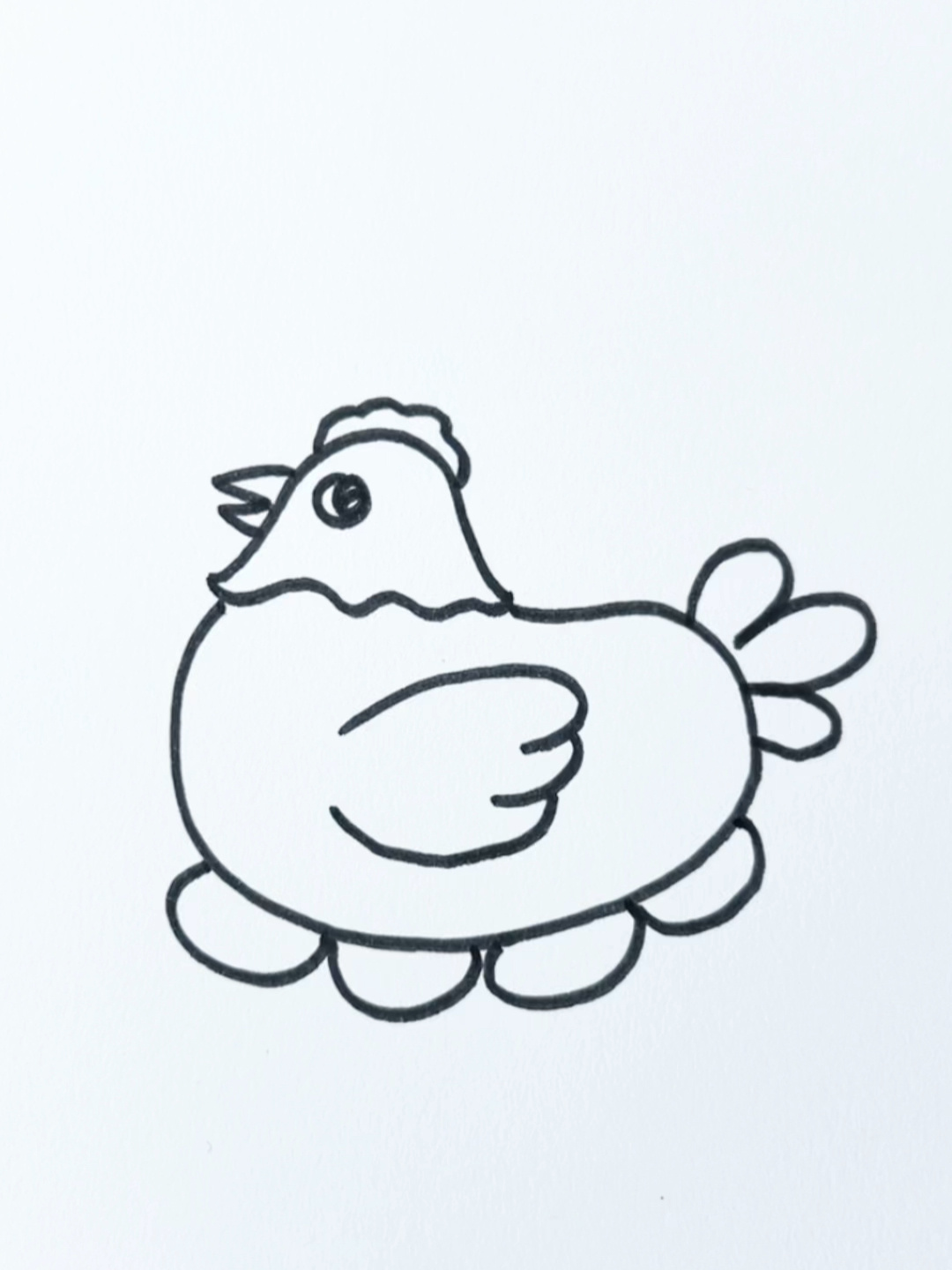 超简单鸡妈妈简笔画教程来了,快来一起画吧