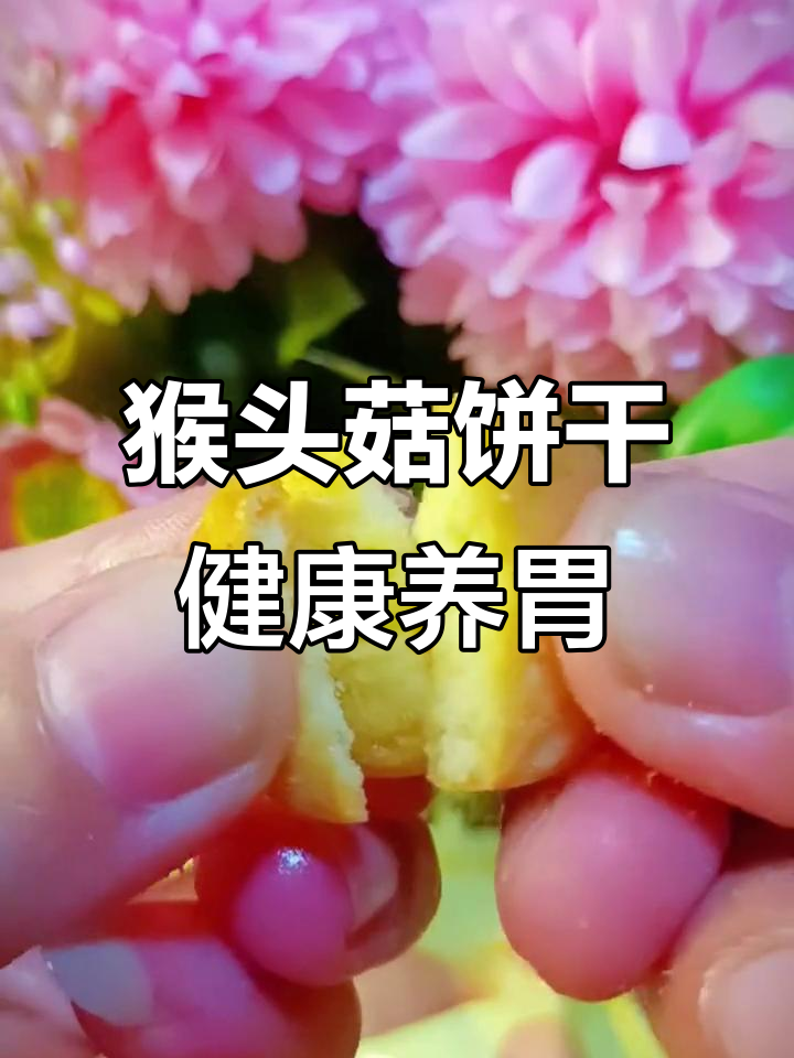 猴头菇饼干,奶香酥脆,早餐泡牛奶最合适