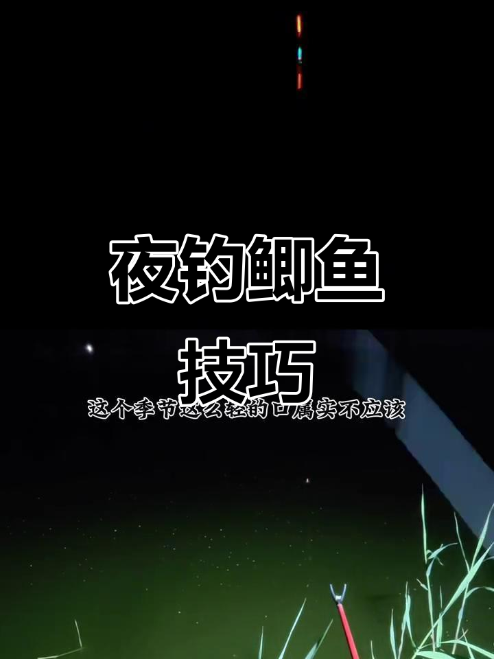 夜钓鲫鱼,细线小钩搭配1.5克漂,水深一米效果显著
