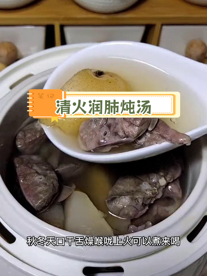 秋冬润肺汤,川贝雪梨猪肺煲