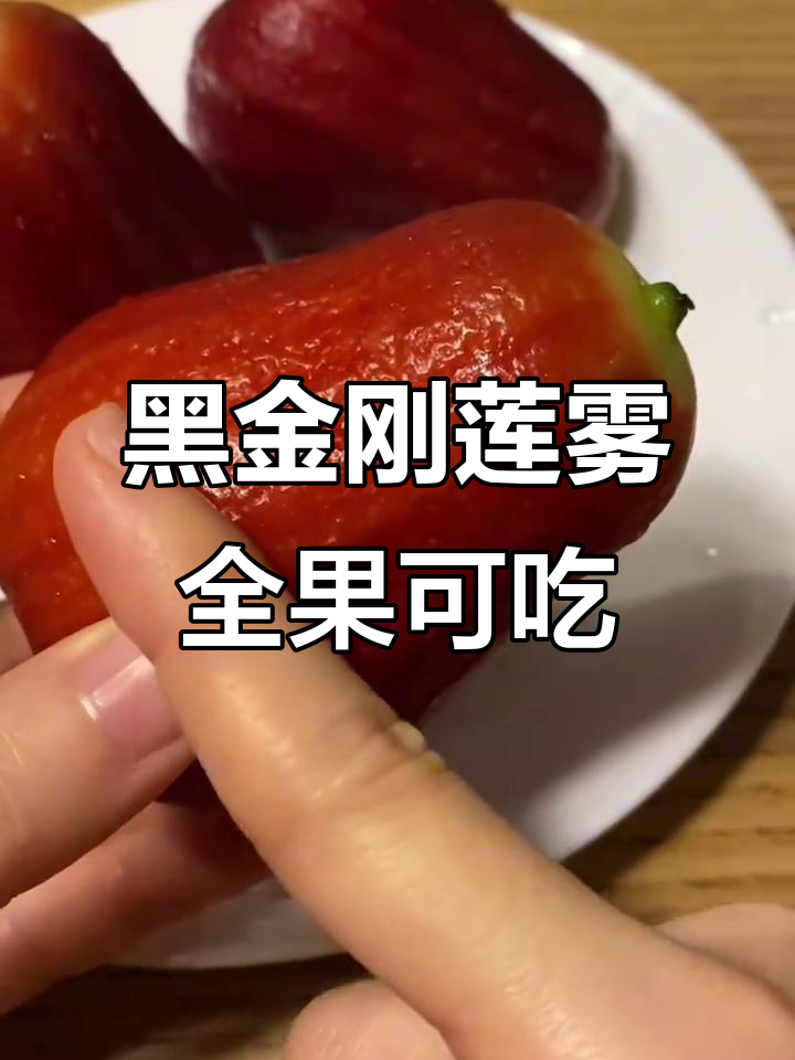 黑金刚莲雾99%可食，轻松清洗享受美味