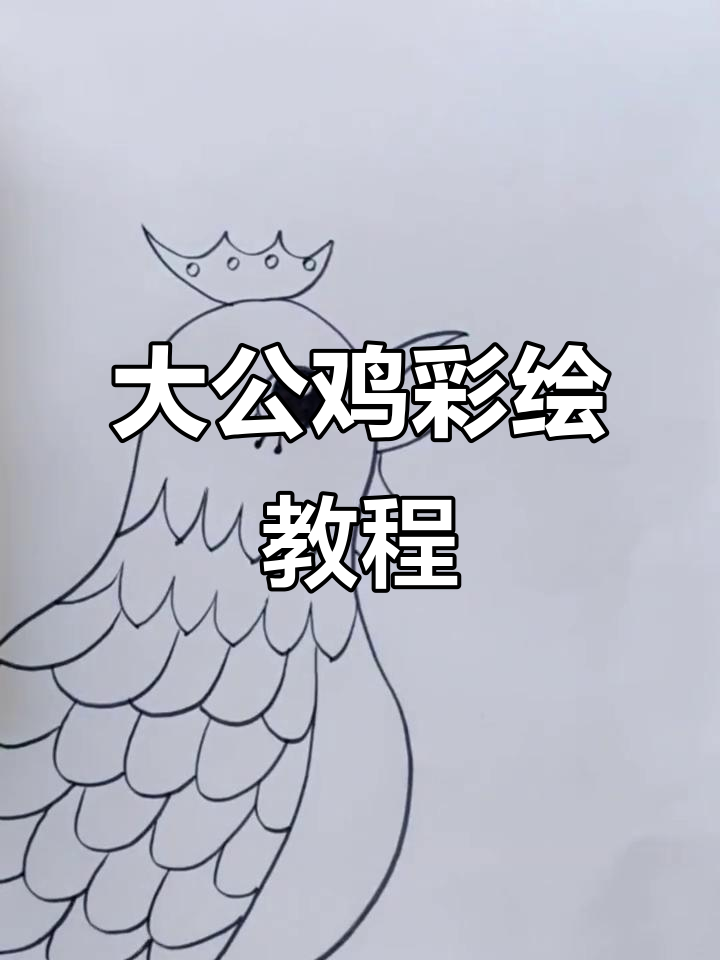 彩色大公鸡简笔画,步骤详解教你轻松画出可爱形象