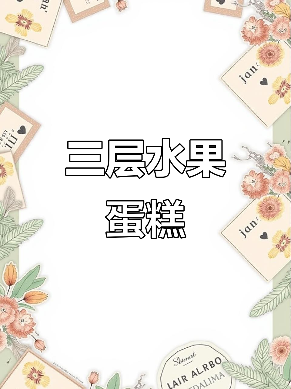 亲手制作三层水果蛋糕，祝福爷爷90岁生日快乐！