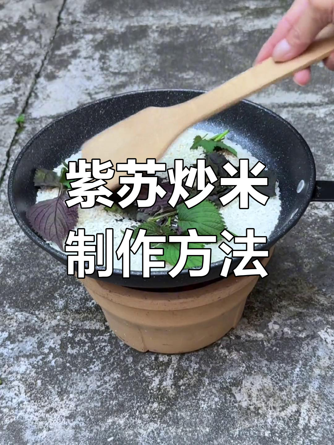 农村紫苏炒米的独特做法,简单又美味
