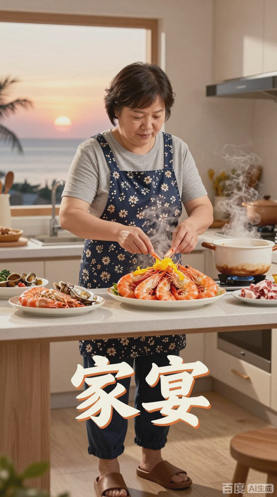 湛江家庭丰盛晚餐，原汁原味的美味