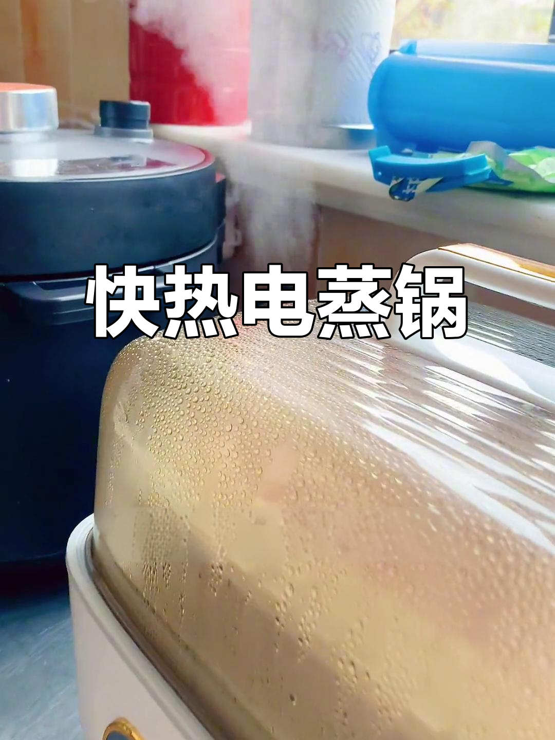 年夜饭准备中,双层电蒸锅快速加热,蒸汽秒出!