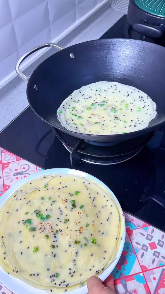 铁锅也能做的面煎饼!巨简单超好吃
