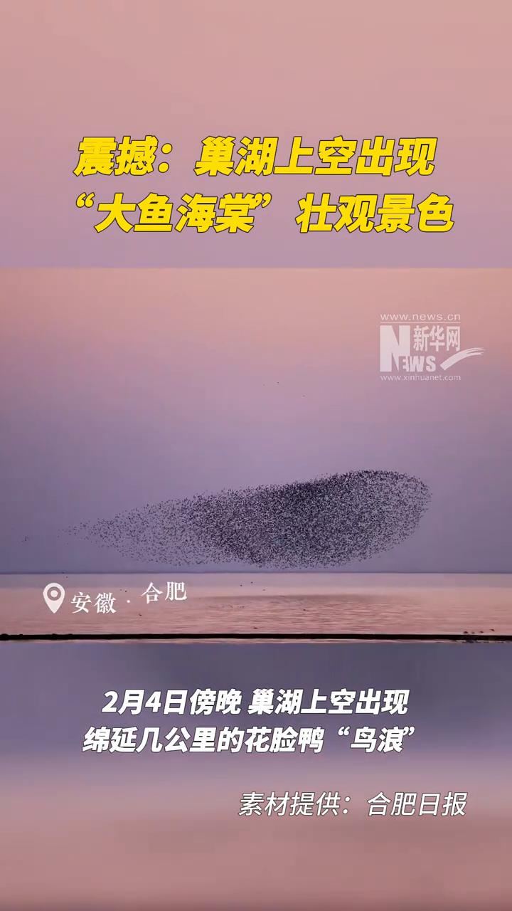 巢湖上空出现“大鱼海棠”壮观景色