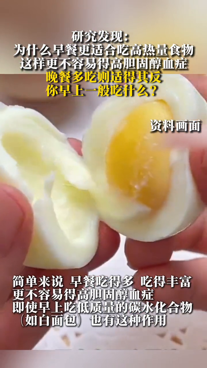 研究发现:为什么早餐更适合吃高热量食物