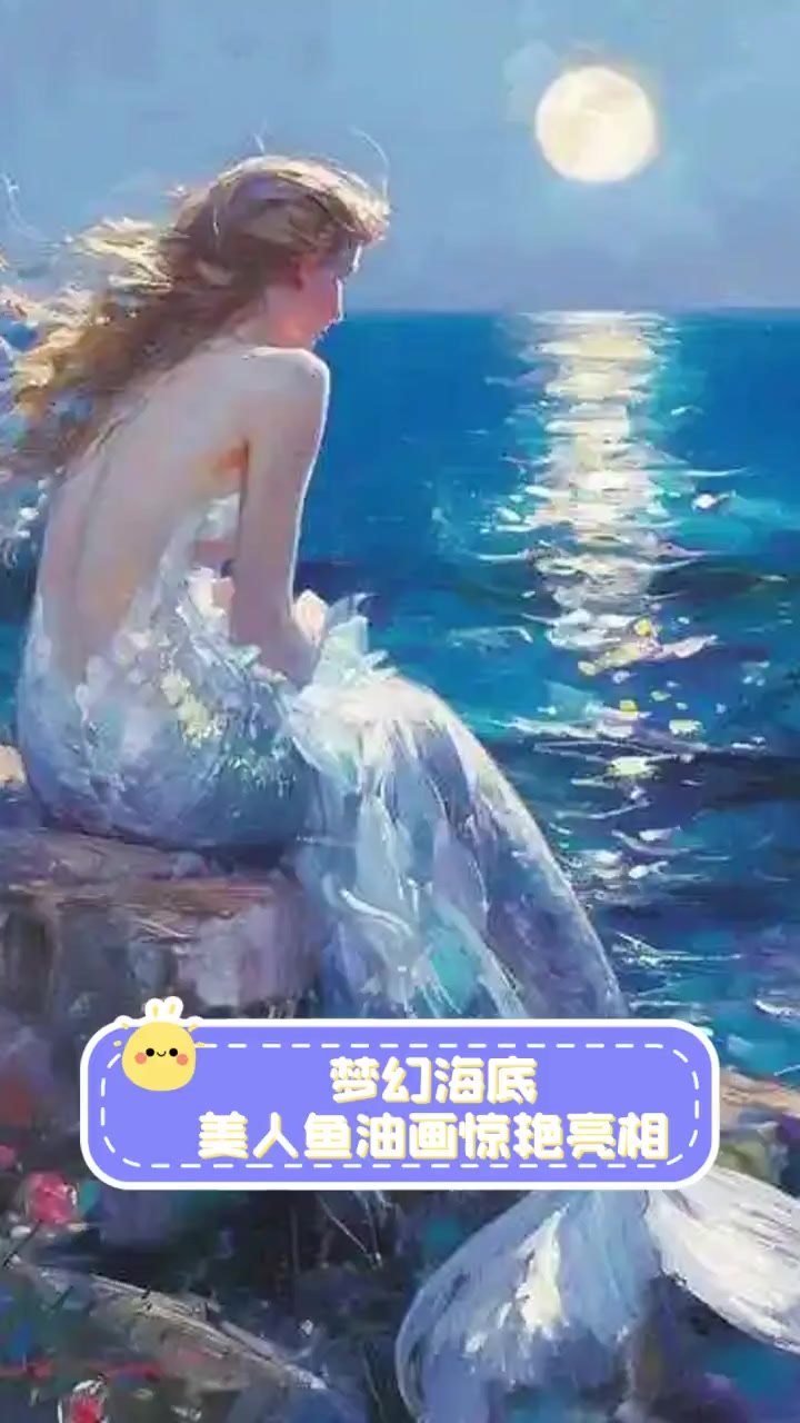 梦幻海底,美人鱼油画惊艳亮相