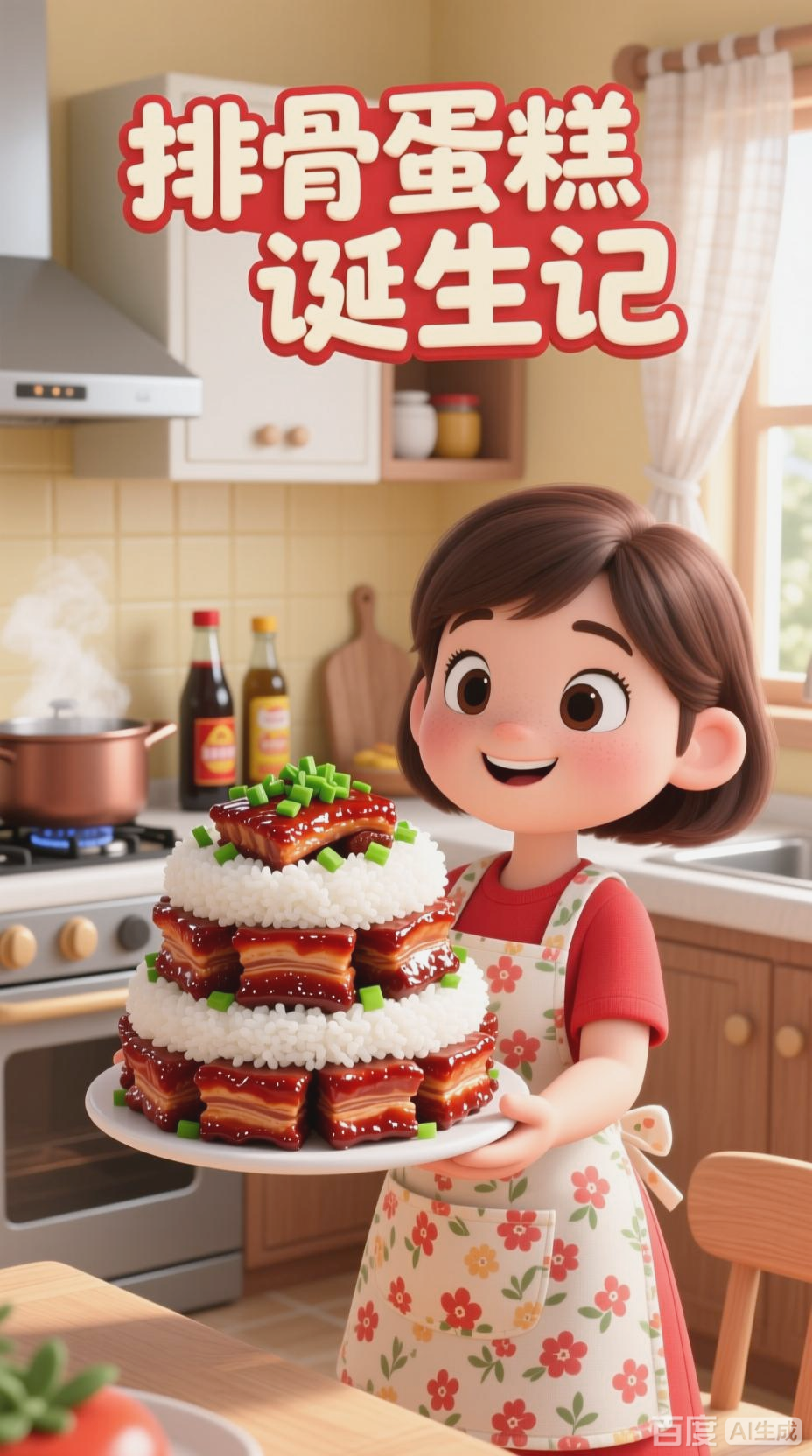 创意红烧排骨生日蛋糕制作教程
