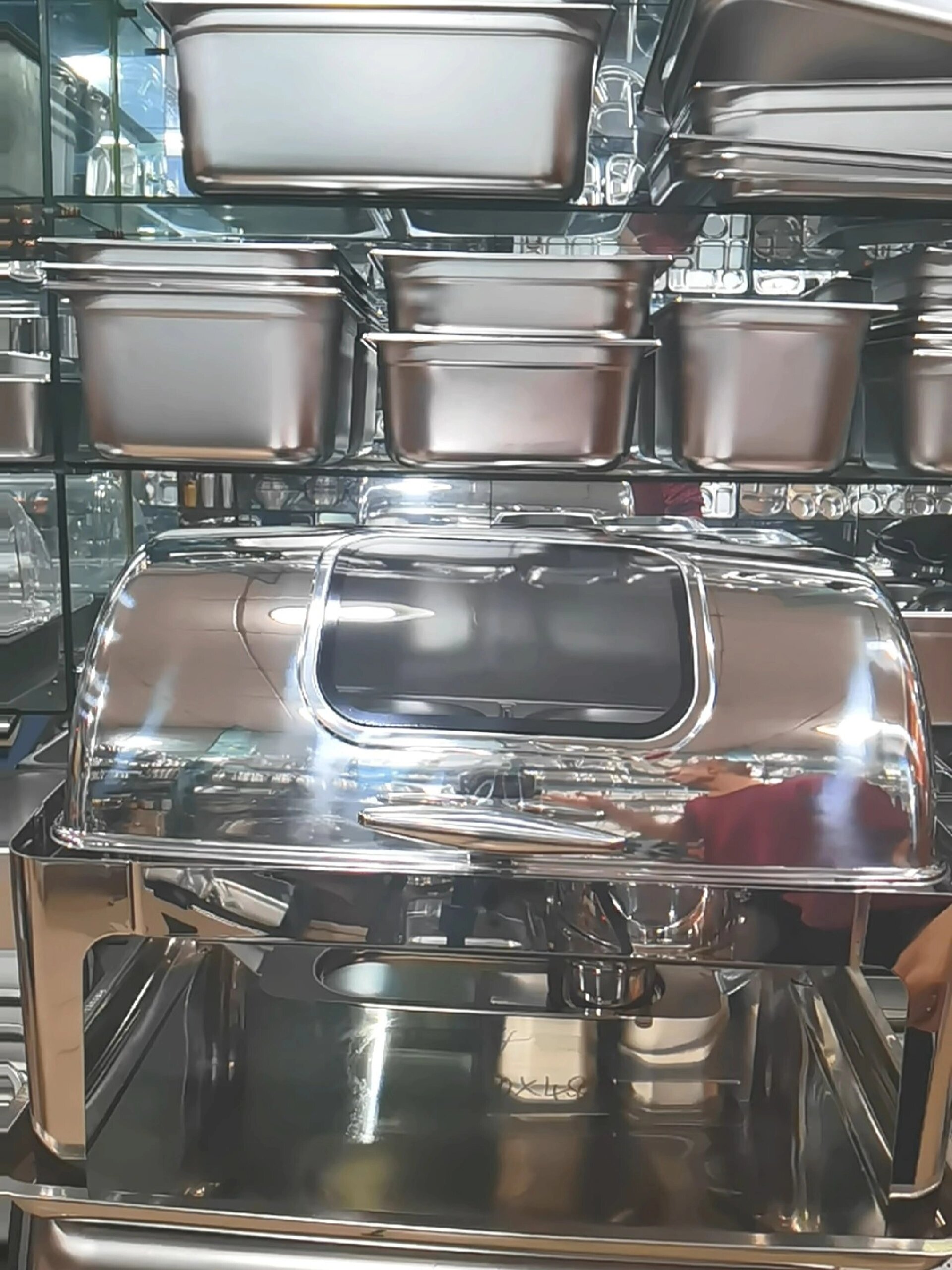 方形全翻盖自助餐炉早餐酒店布菲炉保温炉锅