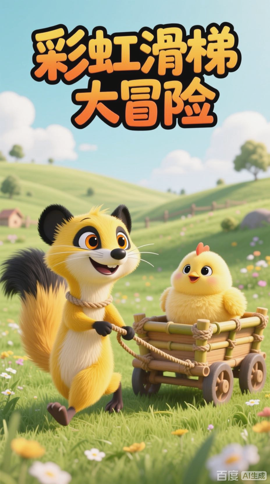 黄鼠狼与鸡的趣味互动