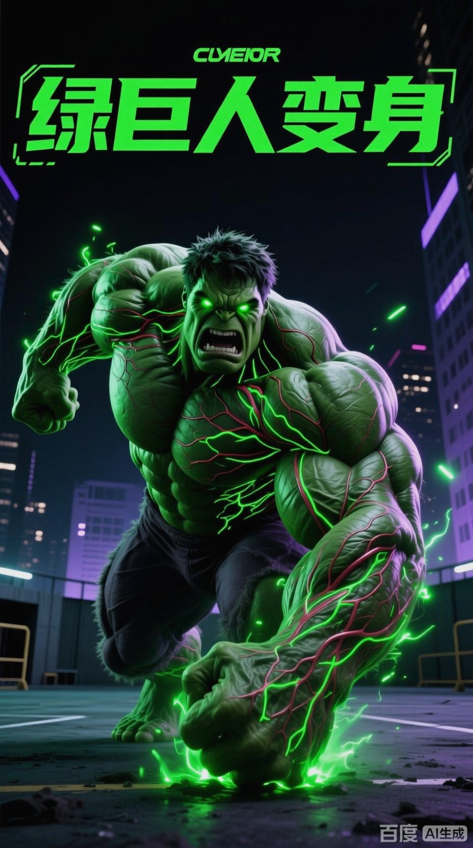 肌肉大叔变身绿巨人