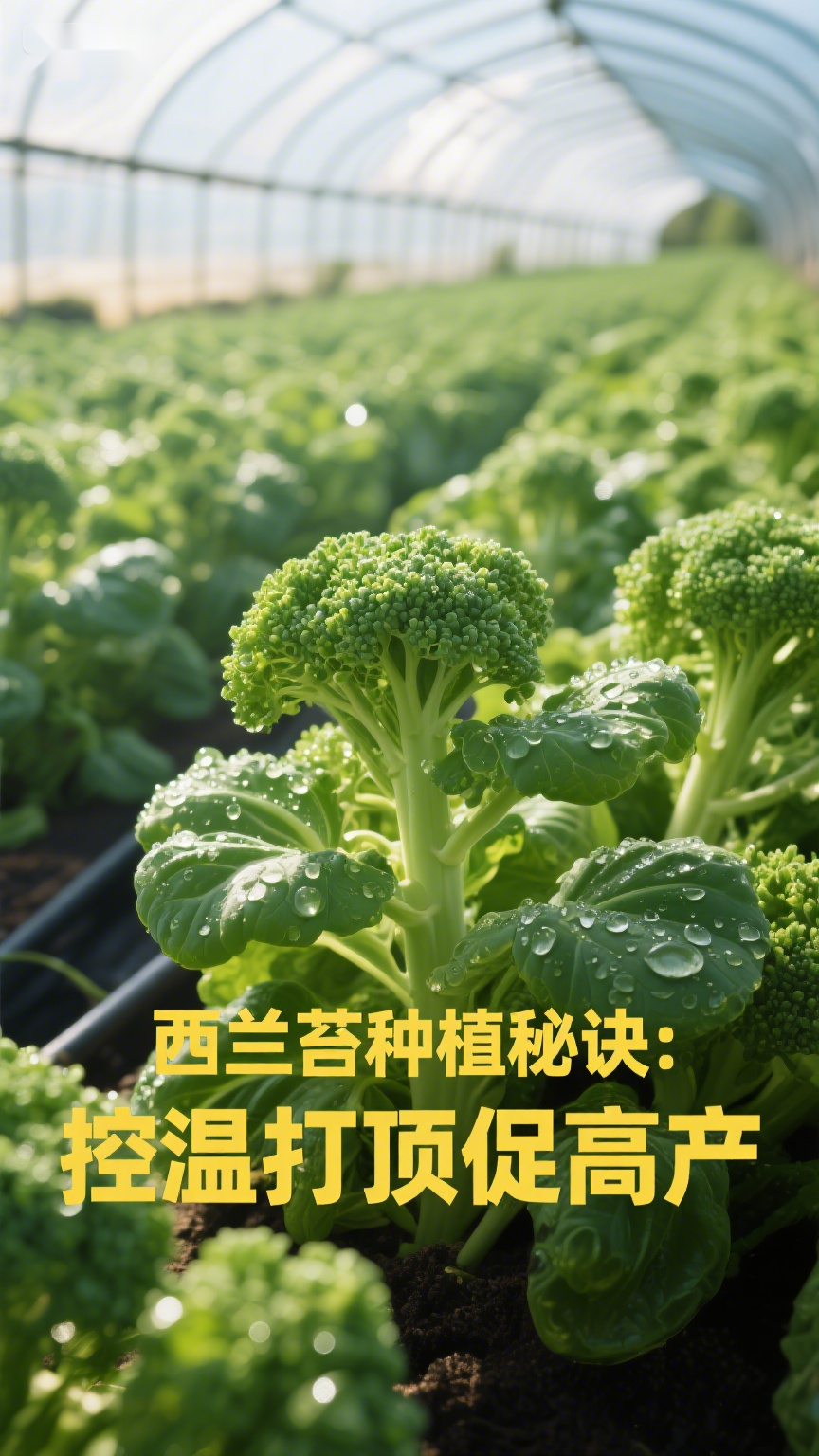西兰苔种植秘诀:控温打顶促高产
