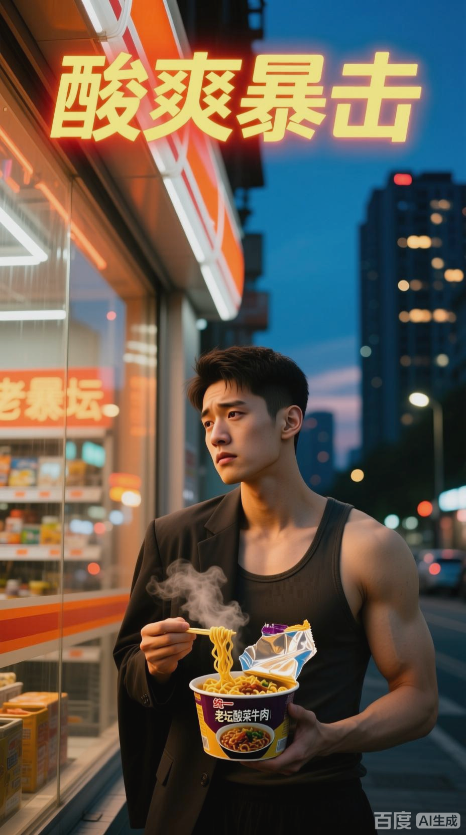 统一老坛酸菜牛肉面，满足每一刻的渴望