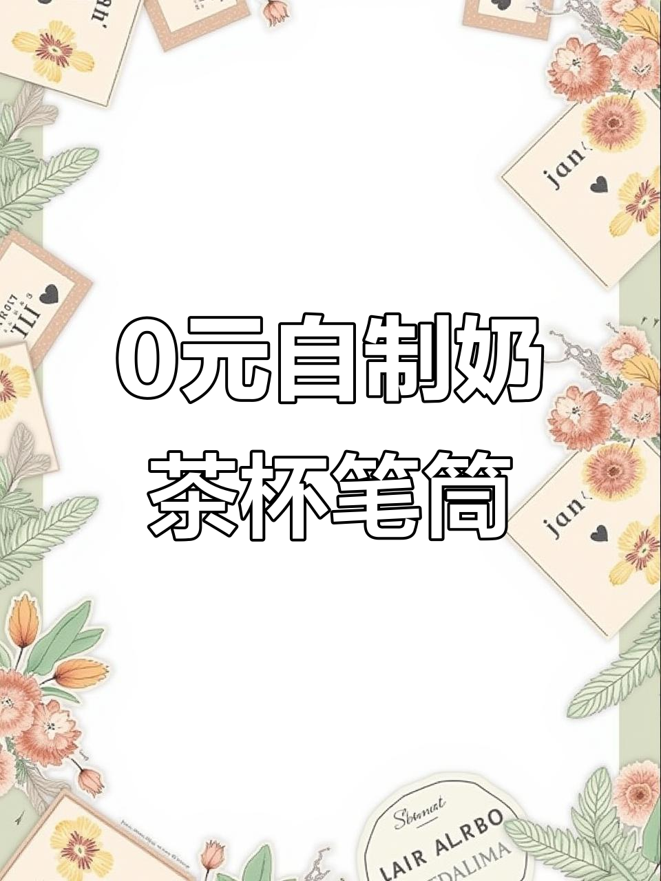 用奶茶杯做笔筒,简单又好看!