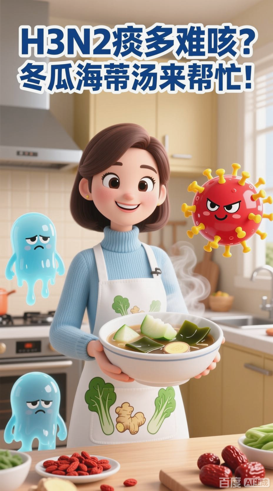 冬瓜海带汤,祛湿缓解H3N2