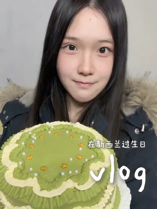 vlog.做了抹茶斐济果榴莲蛋糕，庆祝又活一岁