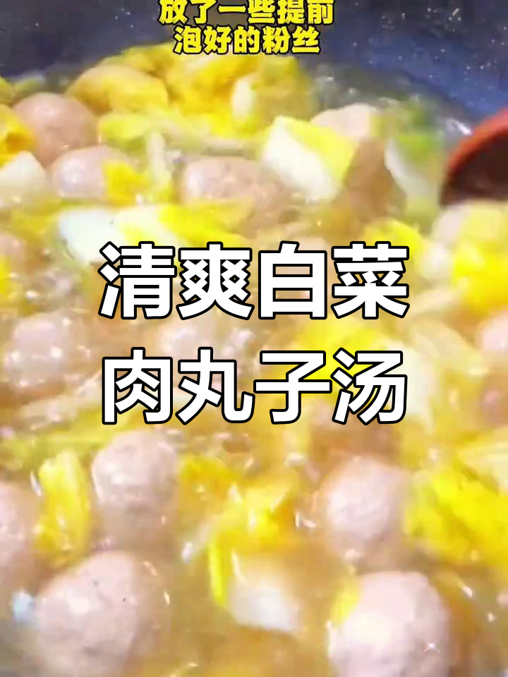 白菜肉丸子汤,清爽不腻,家人都爱喝