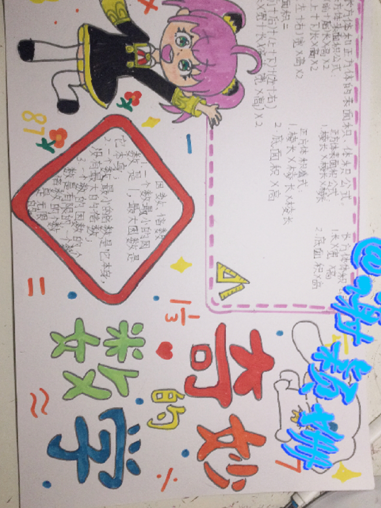 五年级数学手抄报 新手勿喷