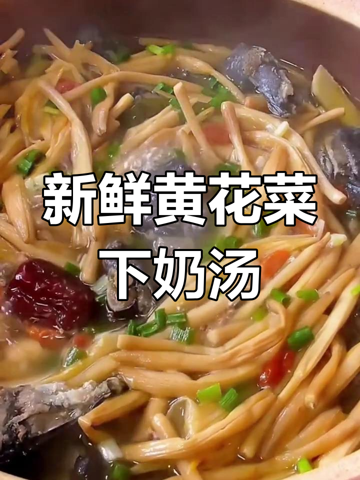 黄花菜炖乌鸡汤,催奶又滋补