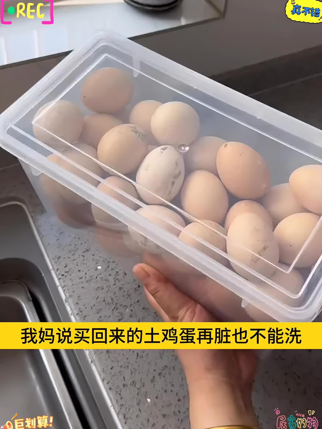 这个能装下50多个鸡蛋的保鲜盒,划下来才几块钱一个,而且带把手很方便,家里有冰箱的都需要!
