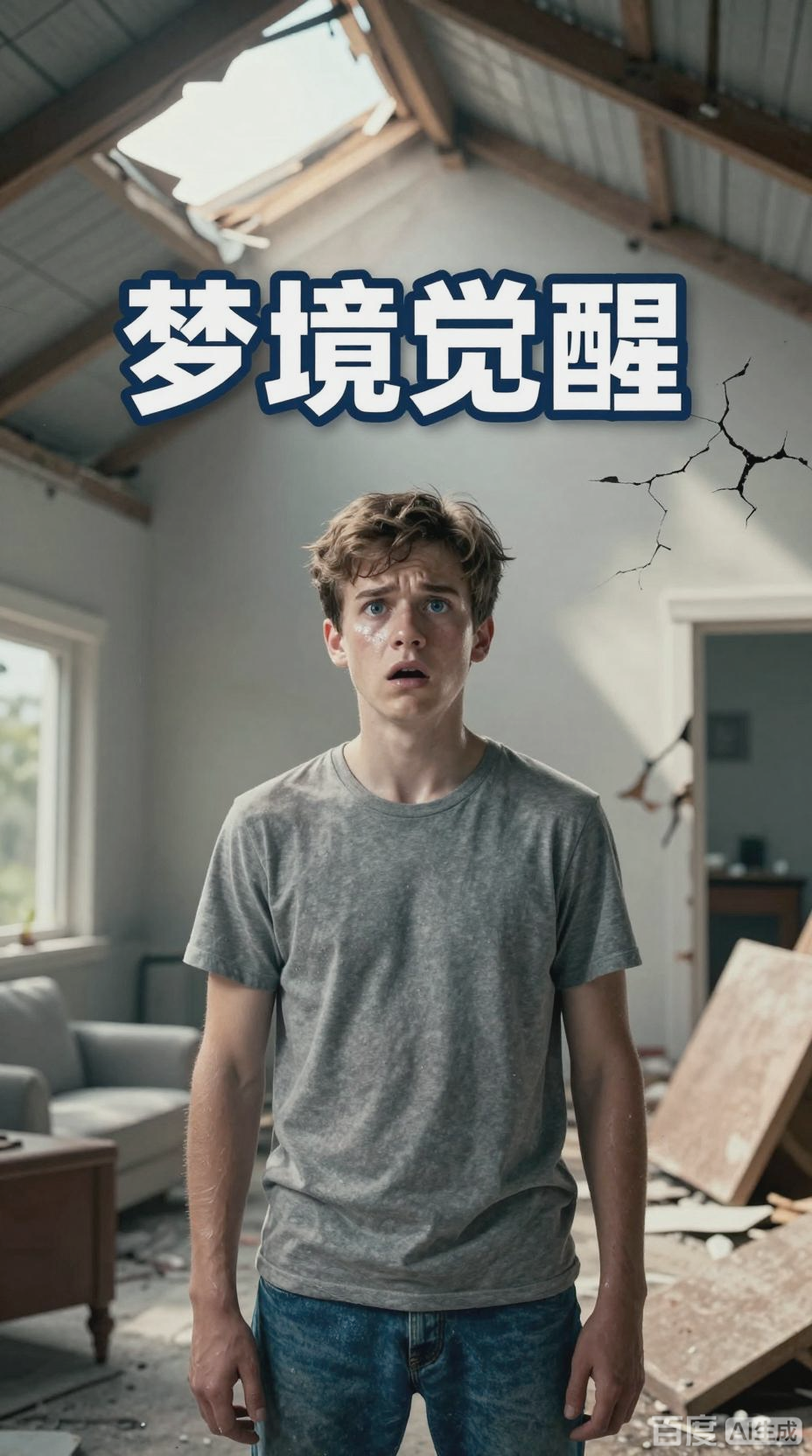 少年梦中肌肉膨胀撑破房子