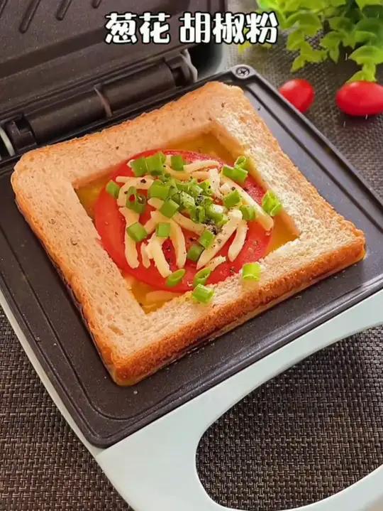 智煲多功能三明治机家用日式轻食早餐机吐司面包压烤机小型面包机早餐机三明治轻食简餐早餐吃什么